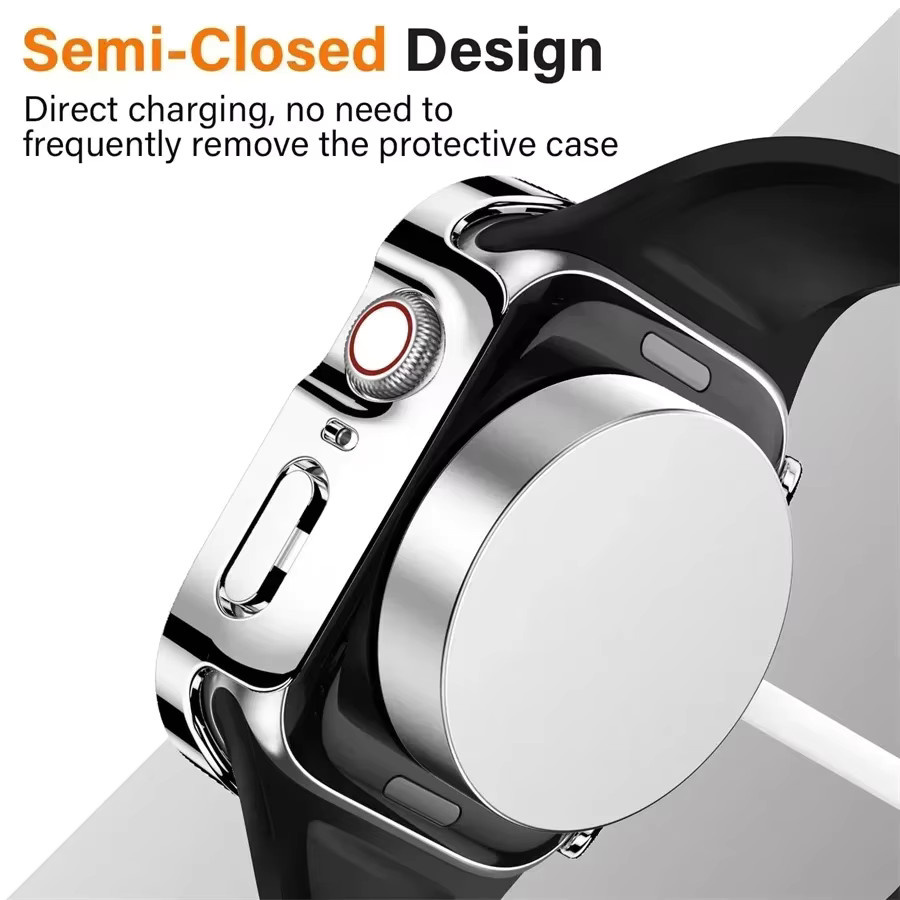 Kantenhüllen für Apple Watch, 2 Stück, wasserdicht, Stoßstangen-Displayschutzfolie - Bild 5