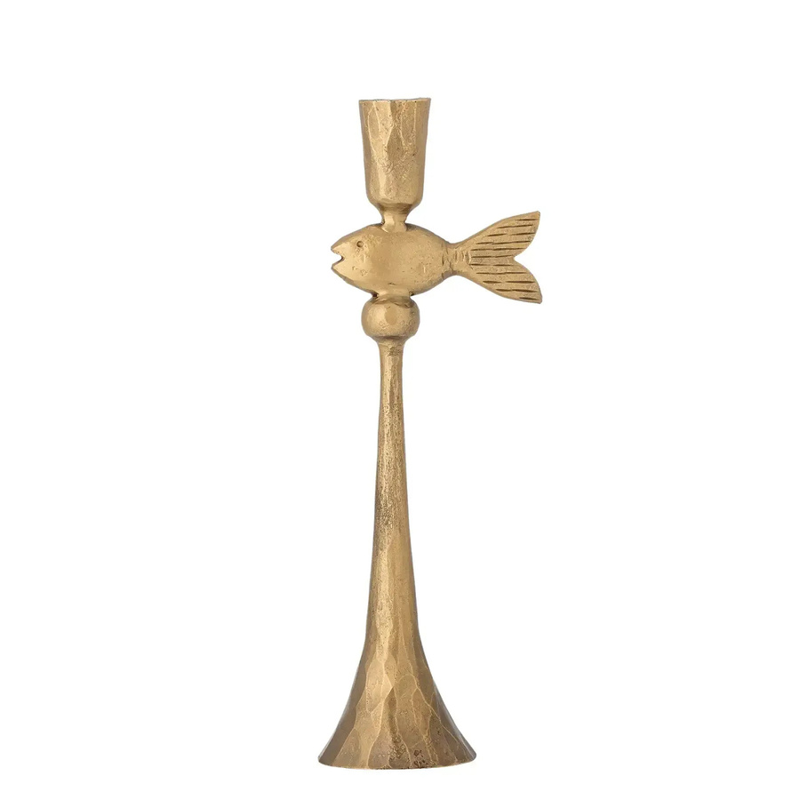 Bloomingville Metallkerzenständer Capet aus Messing in Gold, Höhe: 28 cm - Bild 1