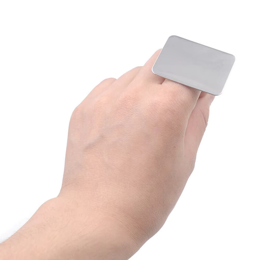 HNKMP Verstellbarer Ring aus Edelstahl für Nagelkunst und Make-up, Unisex - Bild 2