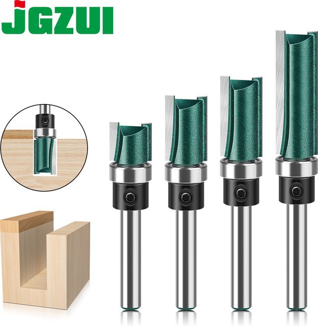 JGZUI Fräser mit Dual-Klingen für Holzbearbeitung, Schaft 6 mm, Silber - Bild 1