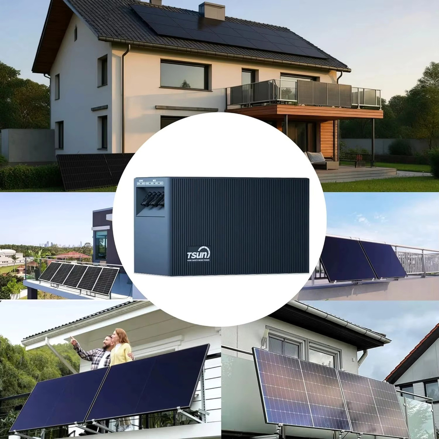 TSUN DCU2000Lite Speicher für Balkonkraftwerke mit 2 kWh Kapazität, 2400W PV-Eingang, 2 MPPT für bis zu 4 Solarpanels und IP65 Schutz - Bild 6