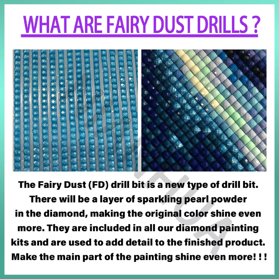Personalisiertes 5D Fairy Dust AB Drill Diamant-Gemälde als individuelles Kreuzstich-Mosaik auf Samt-Leinwand, Multicolour, B/H: 40,0 x 20,0 cm - Bild 3