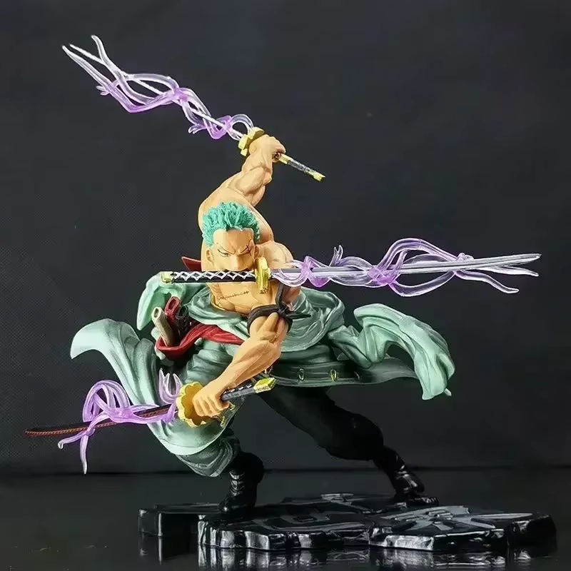 Bandai Anime Zoro Figur Drei-Messer-Flow Sammlerfigur aus Kunstharz, mehrfarbig - Bild 6