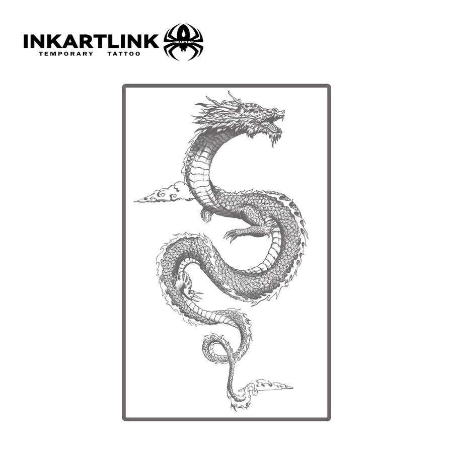 INKARTLINK Dark Dragon Tattoo Aufkleber, Temporäres Tattoo - Bild 3