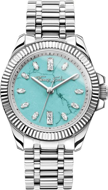 Thomas Sabo Damenuhr, Edelstahl, Quarz, 33 mm, Türkis, 5 ATM - Bild 1