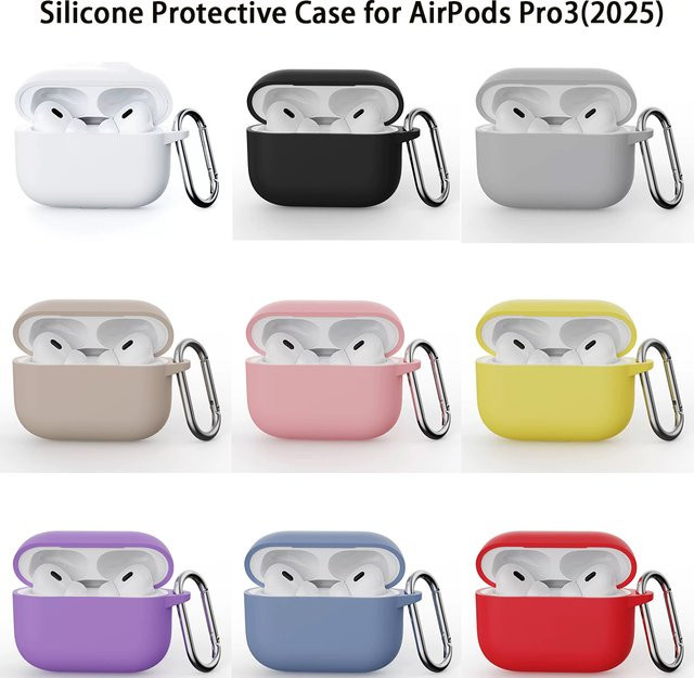 Silikon Schutzhülle für Apple AirPods Pro 3 in Gelb, stoßfest und staubdicht - Bild 1