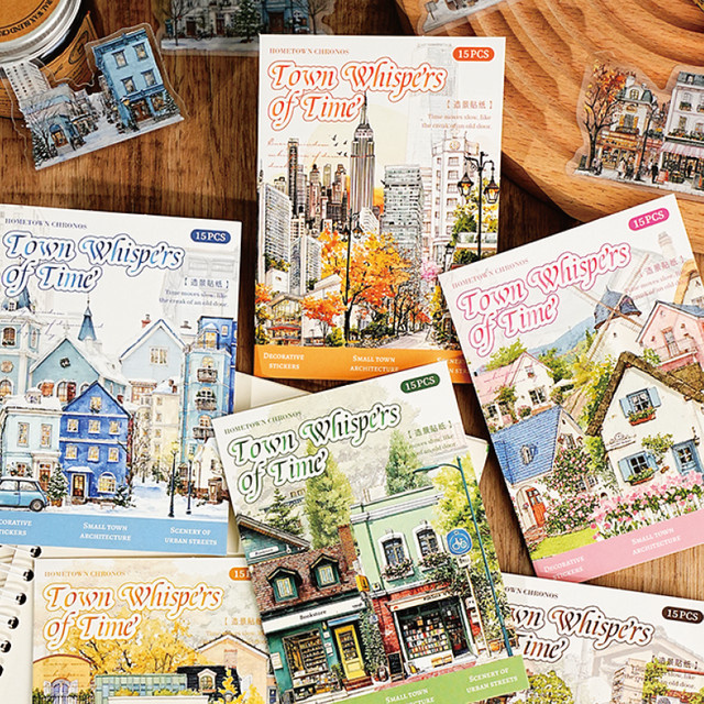 Mr.Paper City Life Series PET-Diorama-Aufkleber, 45 Stück, Mehrfarbig, 3er-Pack für Scrapbooking und Planer - Bild 1