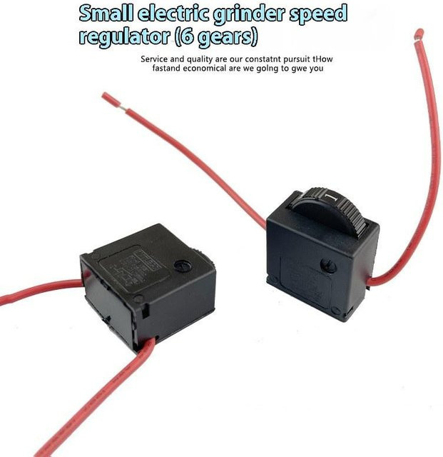 Geschwindigkeitsregler CCA83-AC220V mit 6 Stufen für elektrische Winkelschleifer DR2-6/1FE, Schwarz - Bild 1