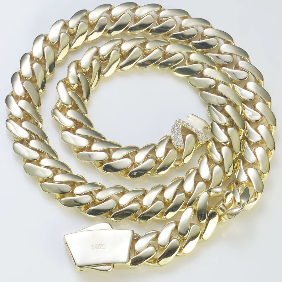 ESKEEM Monaco-Kette, 925 Silber, Gold, Zirkonia, Unisex - Bild 4