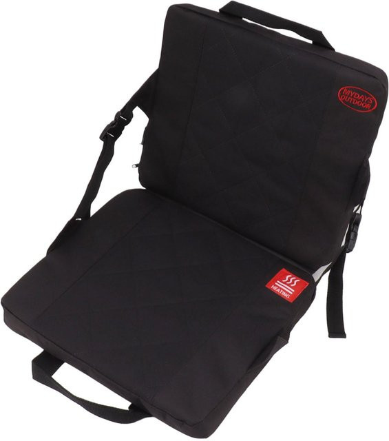Tragbares beheizbares Stadionkissen von mfySpace in Schwarz aus Polyester für Büro, Outdoor und Camping - Bild 1
