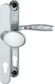 Hoppe Profiltür-Garnitur NY 76G/3346/1810 in Aluminium und Edelstahl, Farbe Silber, passend für Türstärken von 67-72 mm - Bild 1