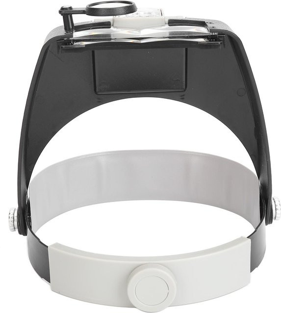 Stirnband-Lupe mit LED-Licht, Schwarz - Bild 1