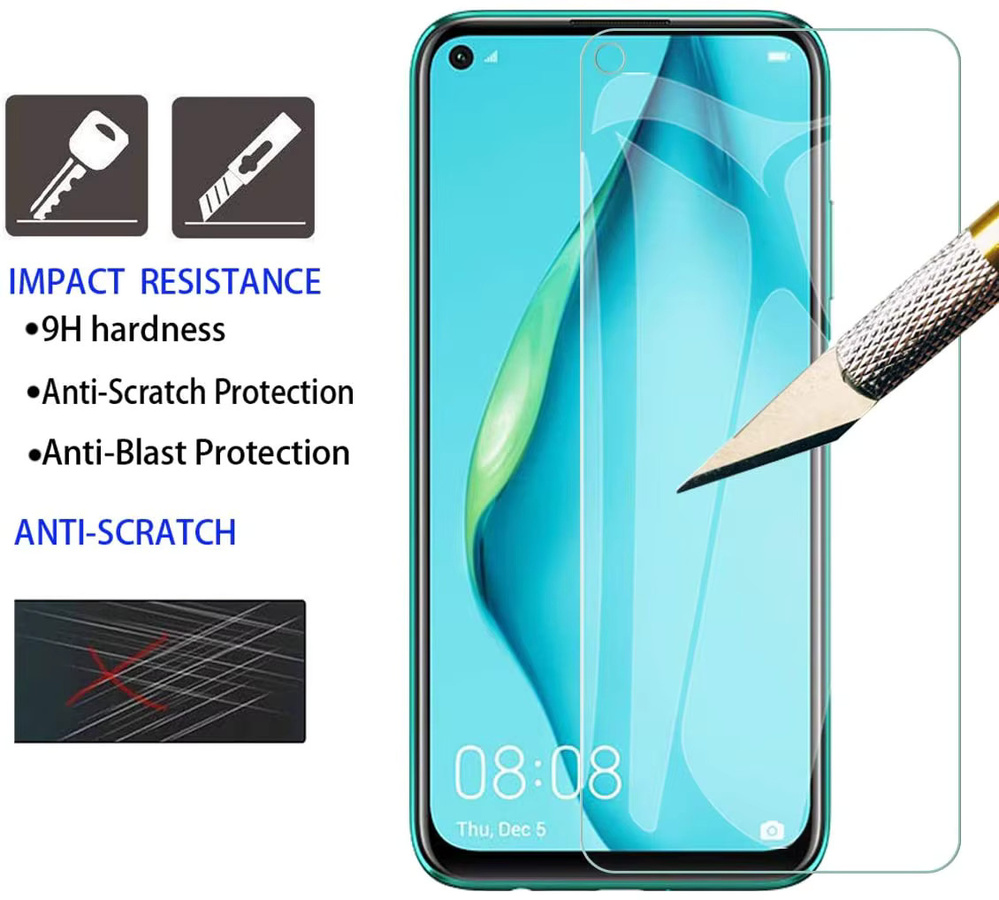 5 Stück Panzerglas Displayschutzfolie für Huawei Honor X5 X6 X6s X8 X8a X9 X10 X30 4G 5G in Transparent - Bild 3