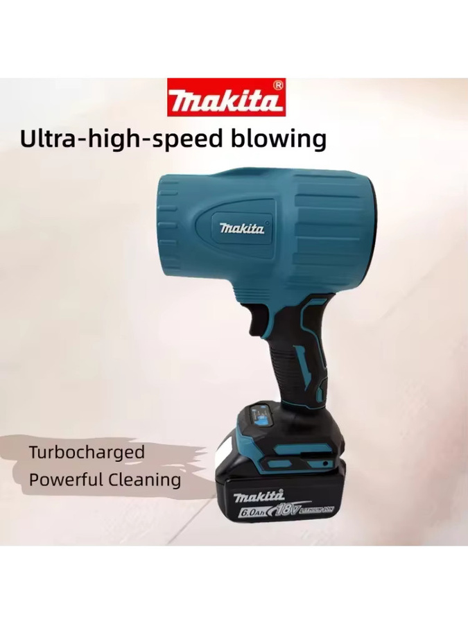 Makita Akku-Auto-Reinigungsgerät Blau mit Licht, 18V elektrischer Luftstaubsauger und 30000RPM Hochleistungs-Gebläse Turbo-Jet-Lüfter - Bild 6