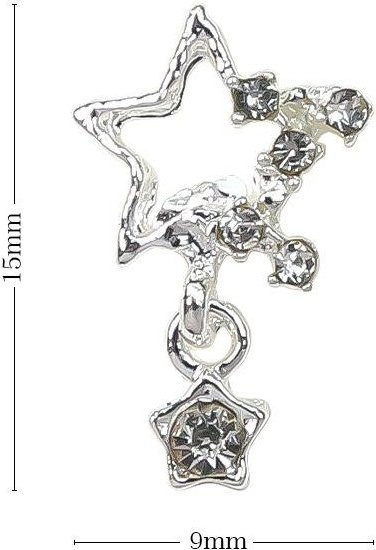 NATAWA Pentagramm Stern Nail Art Charme, 10 Teile, Unisex - Bild 1