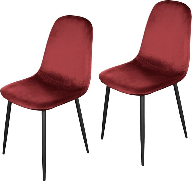 HTI-Living Stuhl Savannah Velvet 2er-Set mit samtiger Oberfläche im modernen Retro-Charme - Bild 1