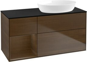 V&B Waschtischunterschrank Finion in Walnuss Braun mit Breite: 120 cm - Bild 1