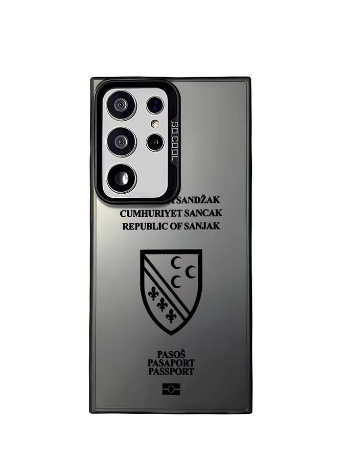 REPUBLIC OF Sandzak Passport Silikon Handyhülle für Samsung Galaxy S25 Edge S24 S23 S22 S21 S20 Ultra in Silber - Bild 5