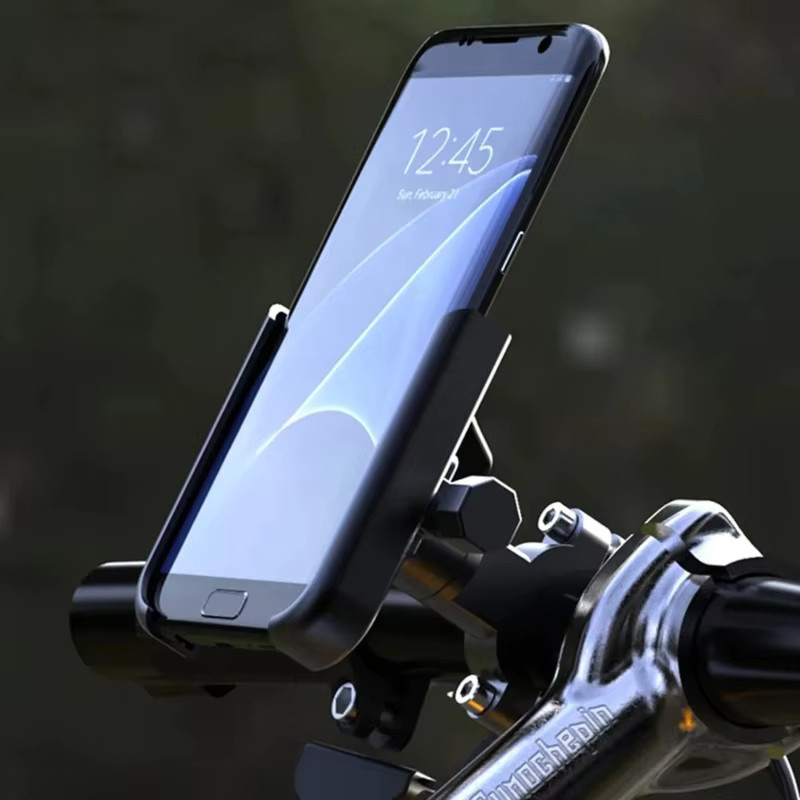 Stoßfeste Handyhalterung aus Aluminiumlegierung für Motorrad und Elektroauto in Schwarz - Bild 4