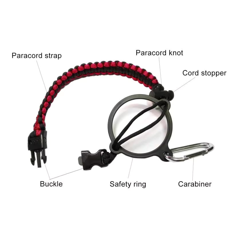 Paracord Flaschenhalter als tragbare Handschlaufe für Wasserflaschen in der Farbe Cupful - Bild 4