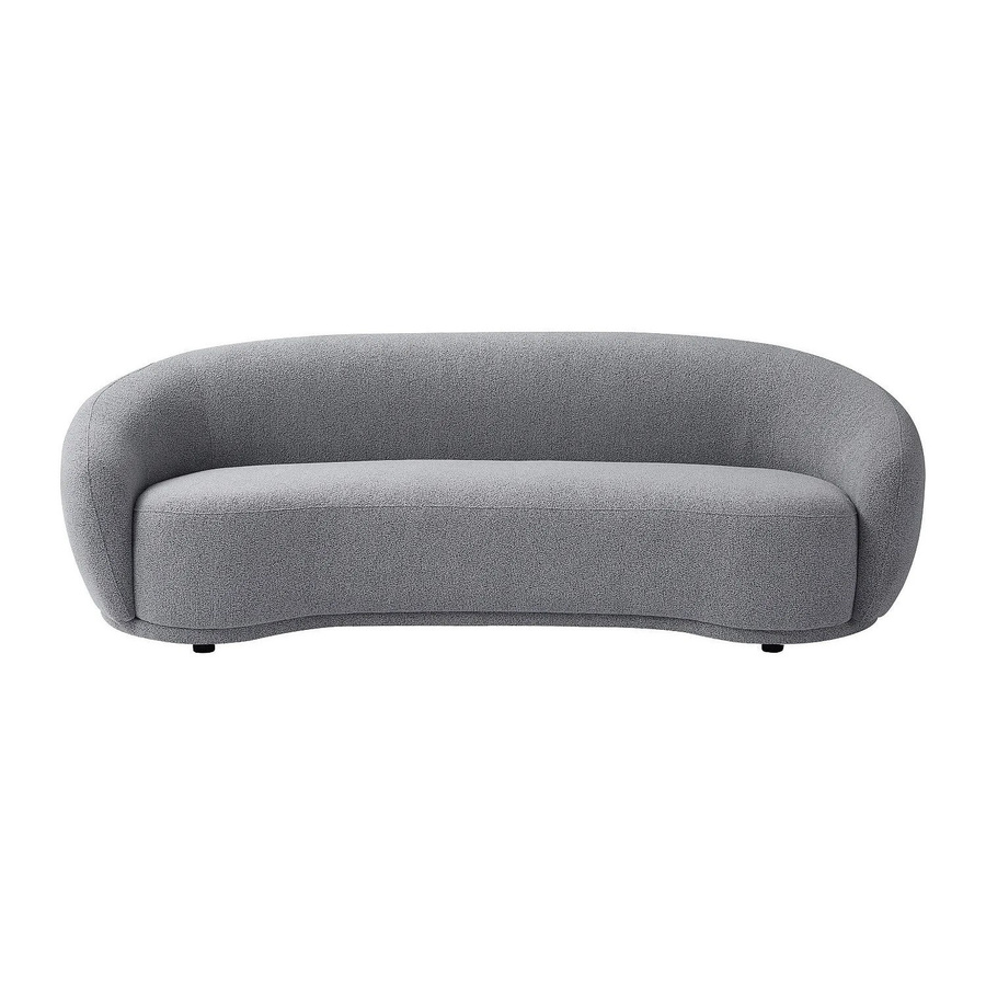 Bovana Sofa in Grau mit Bouclé-Stoff und Armlehnen, Breite: 227 cm - Bild 2