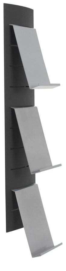 Wandprospekthalter Toro W aus Metall in Grau - Bild 1