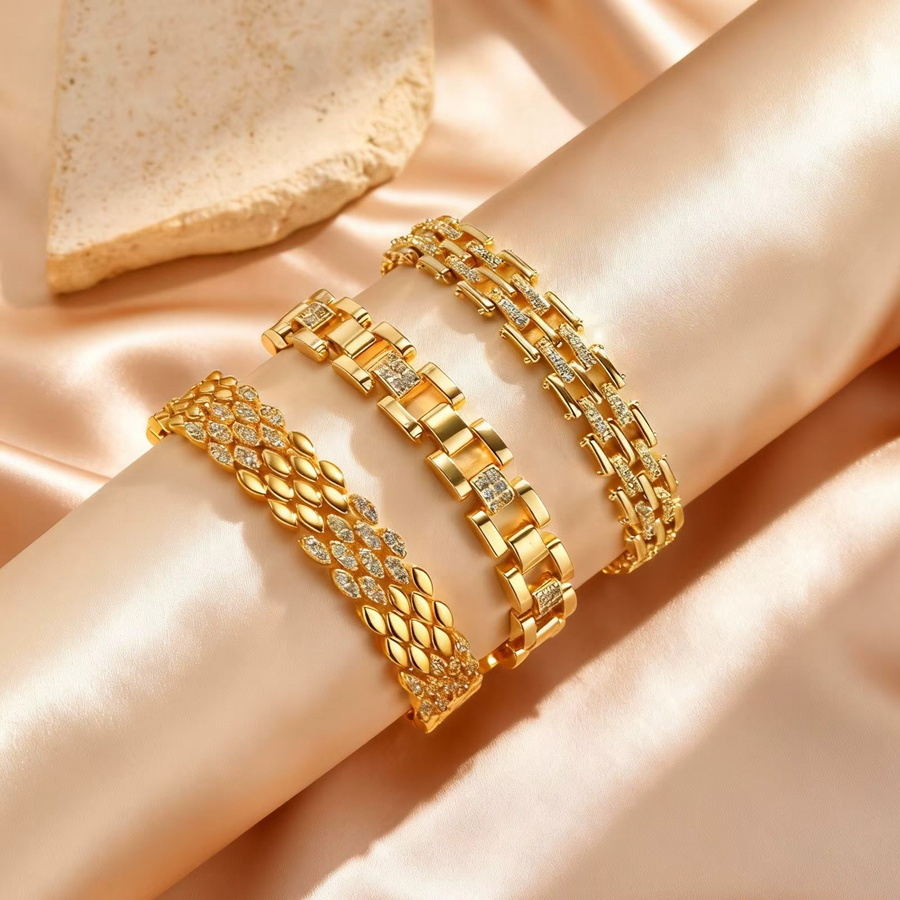 prjewel Armband, Gold, Zirkonia, Damen, Messing - Bild 2