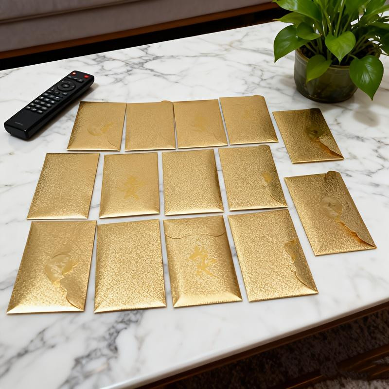 5 Stück Goldfolien-Umschläge im europäischen Stil für Geldgeschenke zu Hochzeiten und Jubiläen von Yiran toy - Bild 6