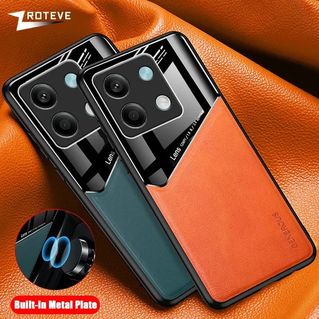 Zroteve Magnetische Schutzhülle aus PU Leder und hartem PC für Xiaomi Redmi Note 13, Redmi 12S, Redmi 12 Pro Plus und Xiaomi Note 12 in Rot - Bild 1