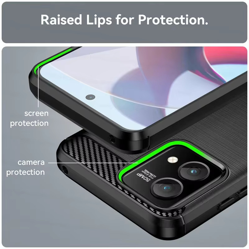 Stoßfeste Silikon TPU Handyhülle für Motorola Moto G Stylus 2023 5G/4G in Schwarz - Bild 4