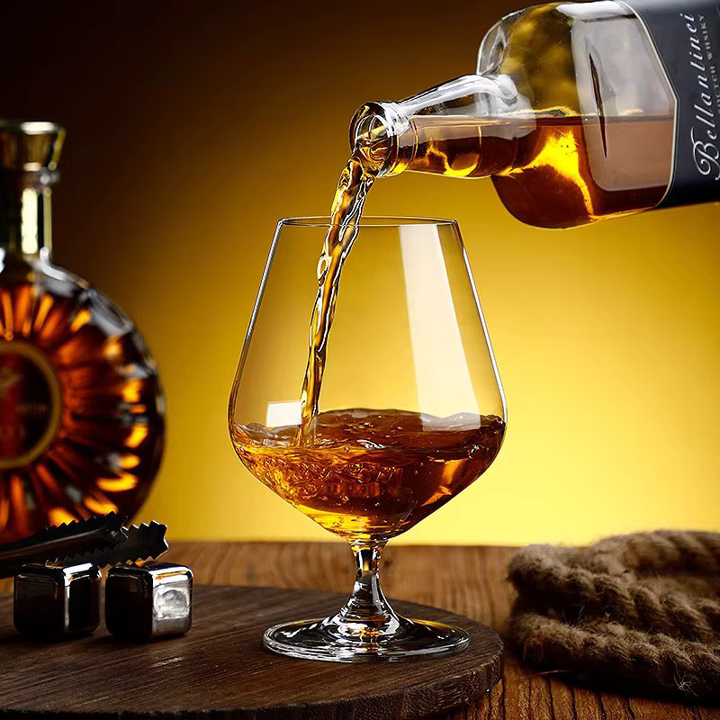 6er Set Aixiangru Brandy Gläser mit kurzen Beinen, 350 ml, transparentes Glas für Cognac, Whisky und Cocktail - Bild 4