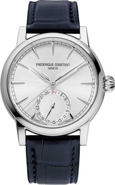 Frederique Constant Herrenuhr, Automatik, Edelstahl, Leder, 40 mm, Silber - Bild 1