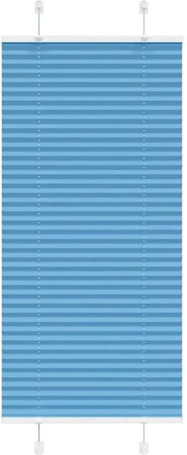 vidaXL Plissee Blau semi-transparent aus Polyester B: 65 cm, H: 100 cm - Bild 1