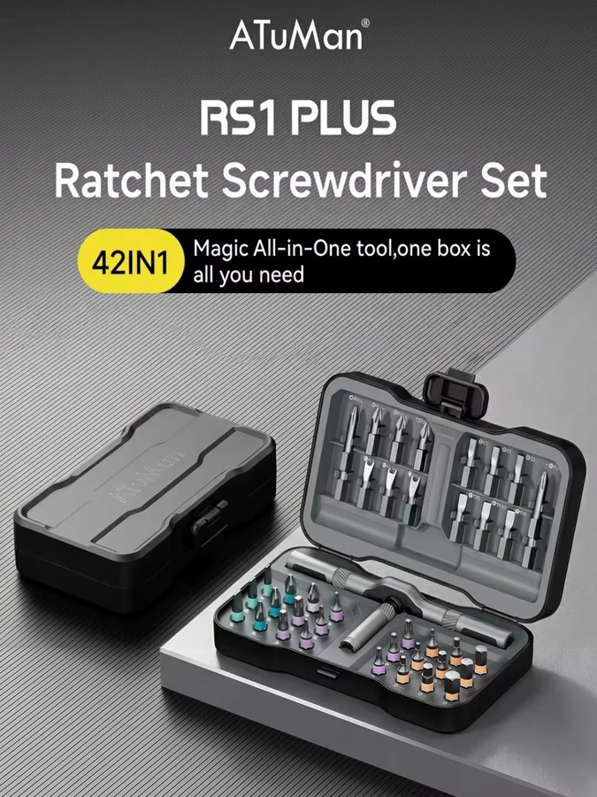 ATUMAN 38-in-1 Magnetisches Ratschenschraubendreher-Set aus S2-Legierungsstahl mit T-Griff für DIY-Anwendungen - Bild 6