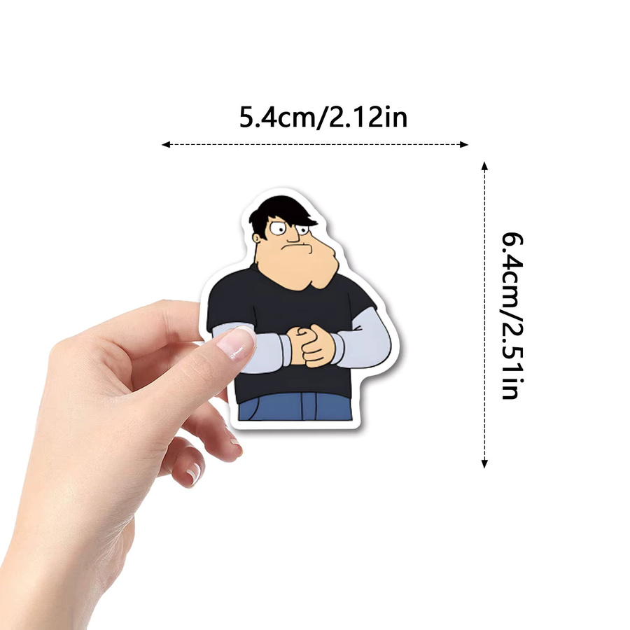 Bandai American Dad Dekorative Aufkleber, 55-teiliges Set, Bunt / Mehrfarbig - Bild 2