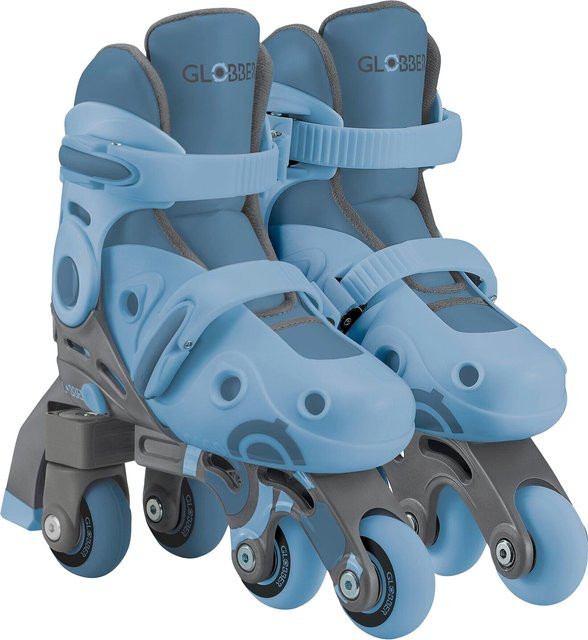 Globber Learning Skates 2in1, Inline- und Quad-Skates, verstellbar, Gr. 26-29, blau - Bild 1