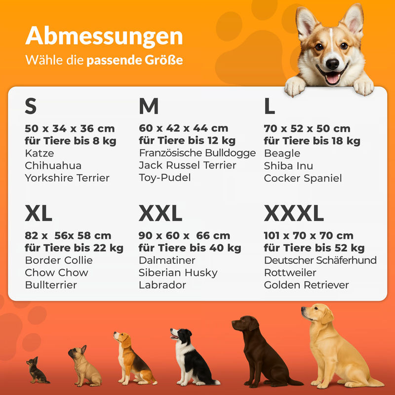 CADOCA Hundebox faltbar XXL in Anthrazit, B/T/H: 90 x 60 x 66 cm - Bild 3
