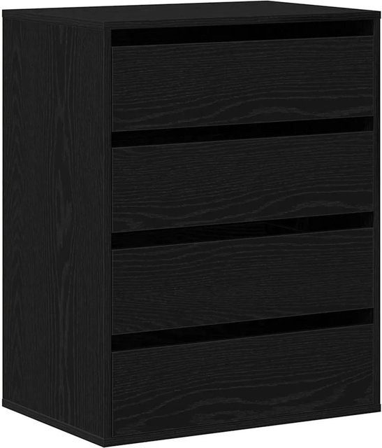 vidaXL Schubladenschrank Schwarz aus Holzwerkstoff B/T/H: 60 x 41 x 76 cm - Bild 1