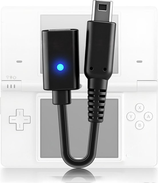 OULLX USB-C Ladekabel für Nintendo NDSi, 3DS, 3DSLL und 3DSXL Konsolen, Schwarz, Länge: 10 cm - Bild 1