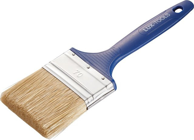 LUX-TOOLS Flachpinsel Dispersion mit Synthetikborsten, Blau, Breite: 70 mm - Bild 1