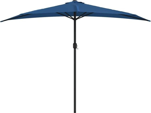 vidaXL Balkon-Sonnenschirm mit Aluminium-Mast in Blau, Halbrund, B/T/H: 300 x 155 x 223 cm - Bild 1