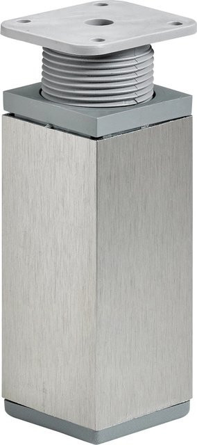 Hettich Möbelfuß in Edelstahl-Optik Silber, B/T/H: 4,0 x 4,0 x 11,5 cm - Bild 1
