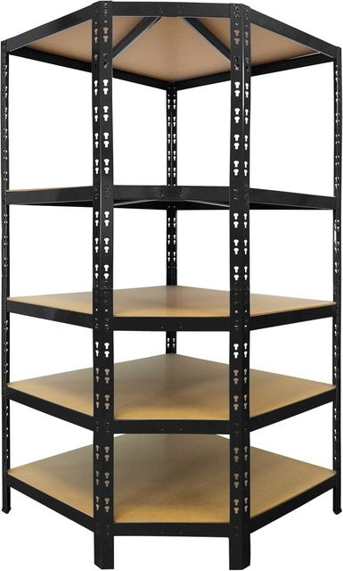 Mammut Eckregal Schwarz B/T/H: 180 x 90 x 42 x 60 cm - Bild 1