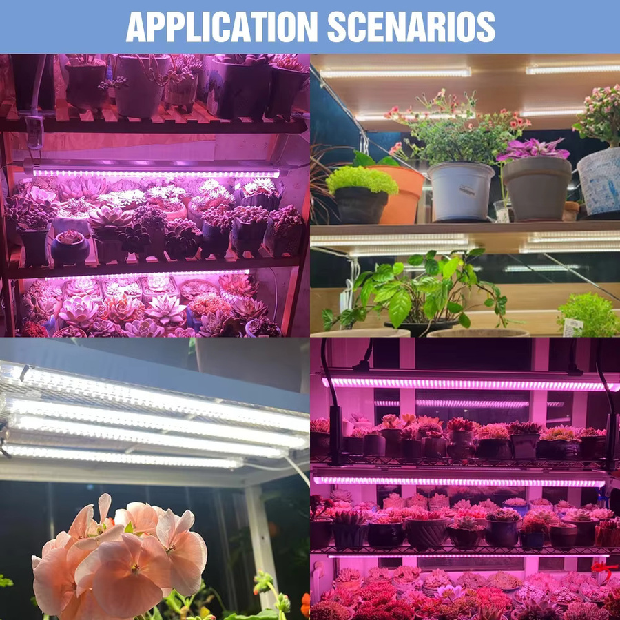 LED Pflanzenlampe mit 12 Köpfen für Indoor Obst und Hydrokultur Anbau, weiße Lichtleiste für Gemüse und Pflanzen, 220 V EU Stecker - Bild 4