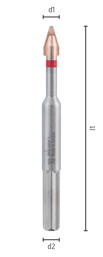Alpen C Protector Feinsteinzeug-Fliesenbohrer Set in Silber - Bild 1