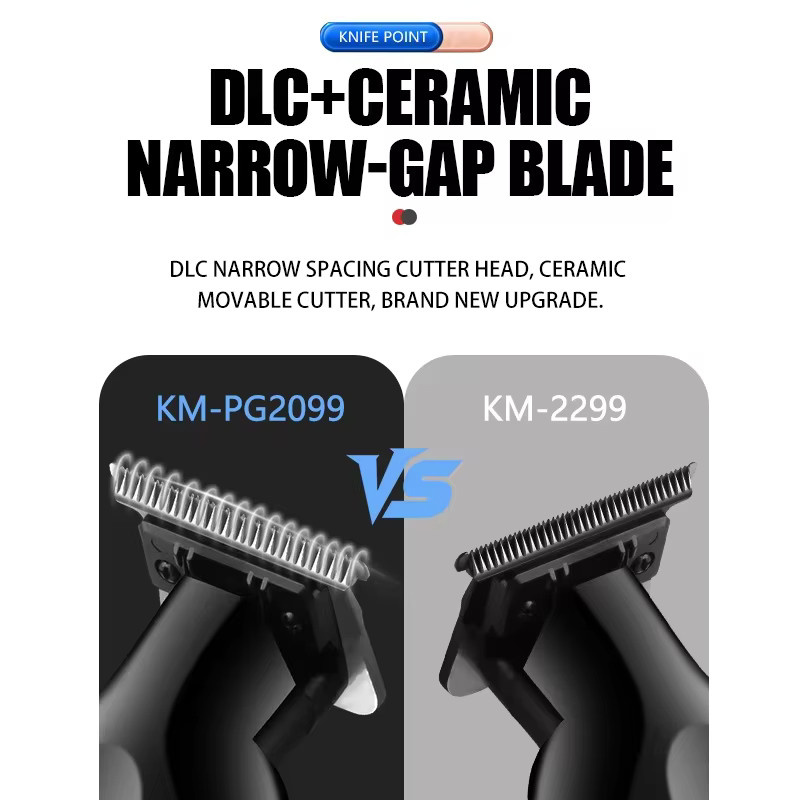 Kemei Elektrische Haarschneidemaschine KM-2299D, Schwarz, Unisex - Bild 4