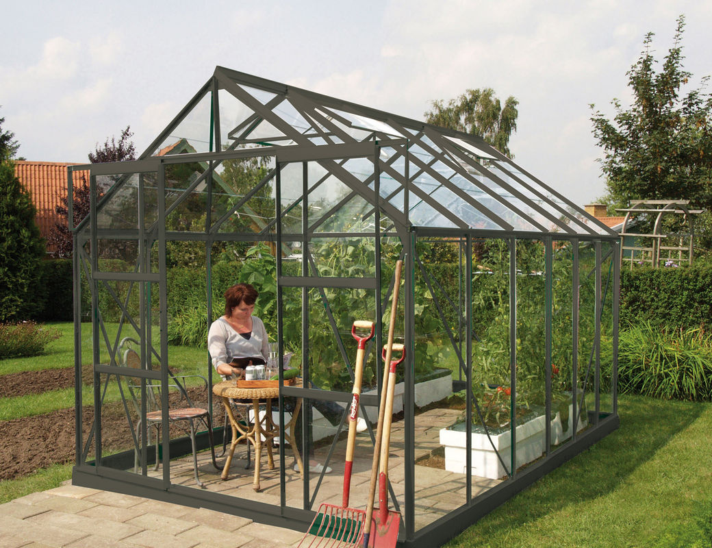 Vitavia Gewächshaus Mars 9900 in Schwarz mit 9,9 m² Fläche und Einscheibensicherheitsglas - Bild 5