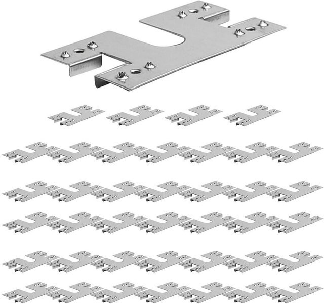 Goodsale Erdungsklemmen für Photovoltaikanlagen aus Edelstahl in Silber, 50 Stück - Bild 1