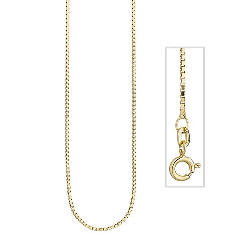Colfem Venezianerkette 925 Silber, gold vergoldet, 45 cm, Unisex - Bild 1