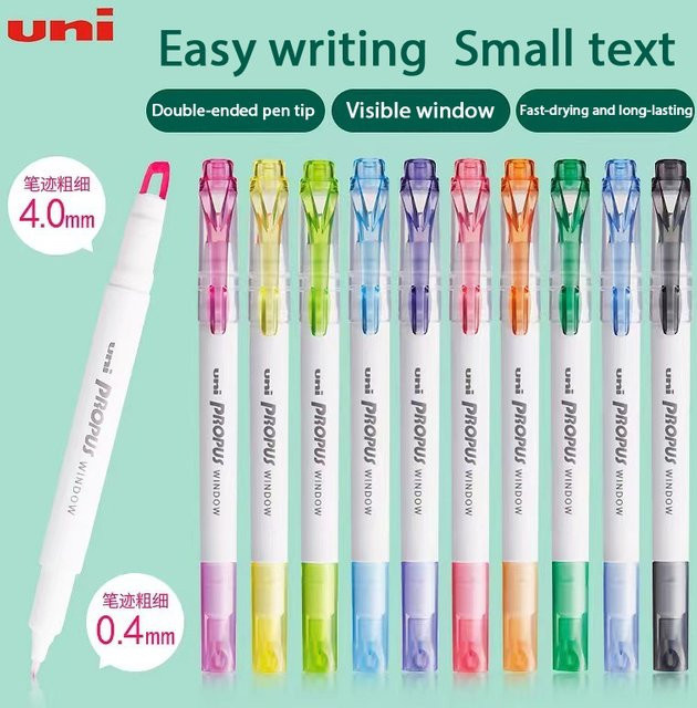 uni PROPUS Fenster-Textmarker 103T/102T Doppelkopf-Markierungsstift in Mehrfarben - Bild 1
